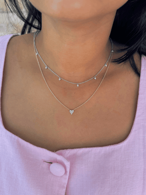 Jess Mini Heart Necklace 14K