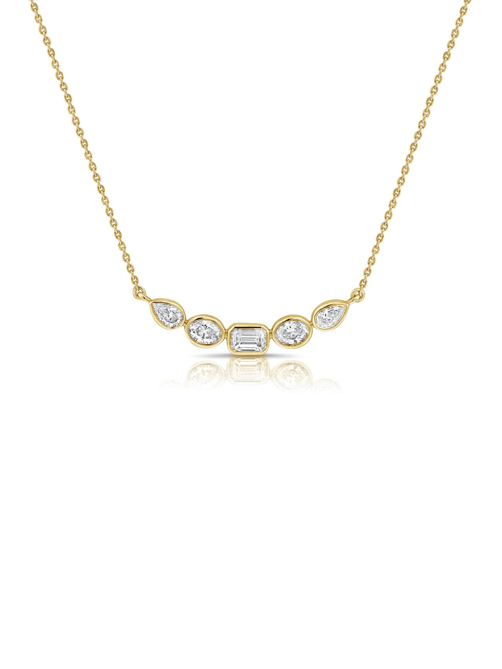 Emily Mixed-Shape Diamond Necklace 14K