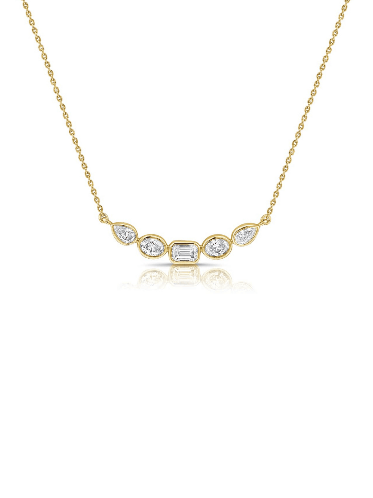 Emily Mixed-Shape Diamond Necklace 14K