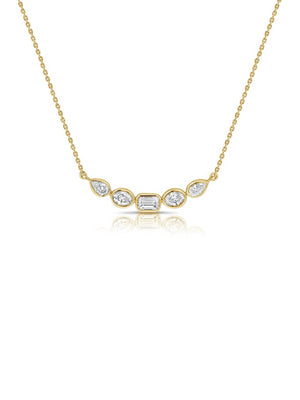 Emily Mixed-Shape Diamond Necklace 14K