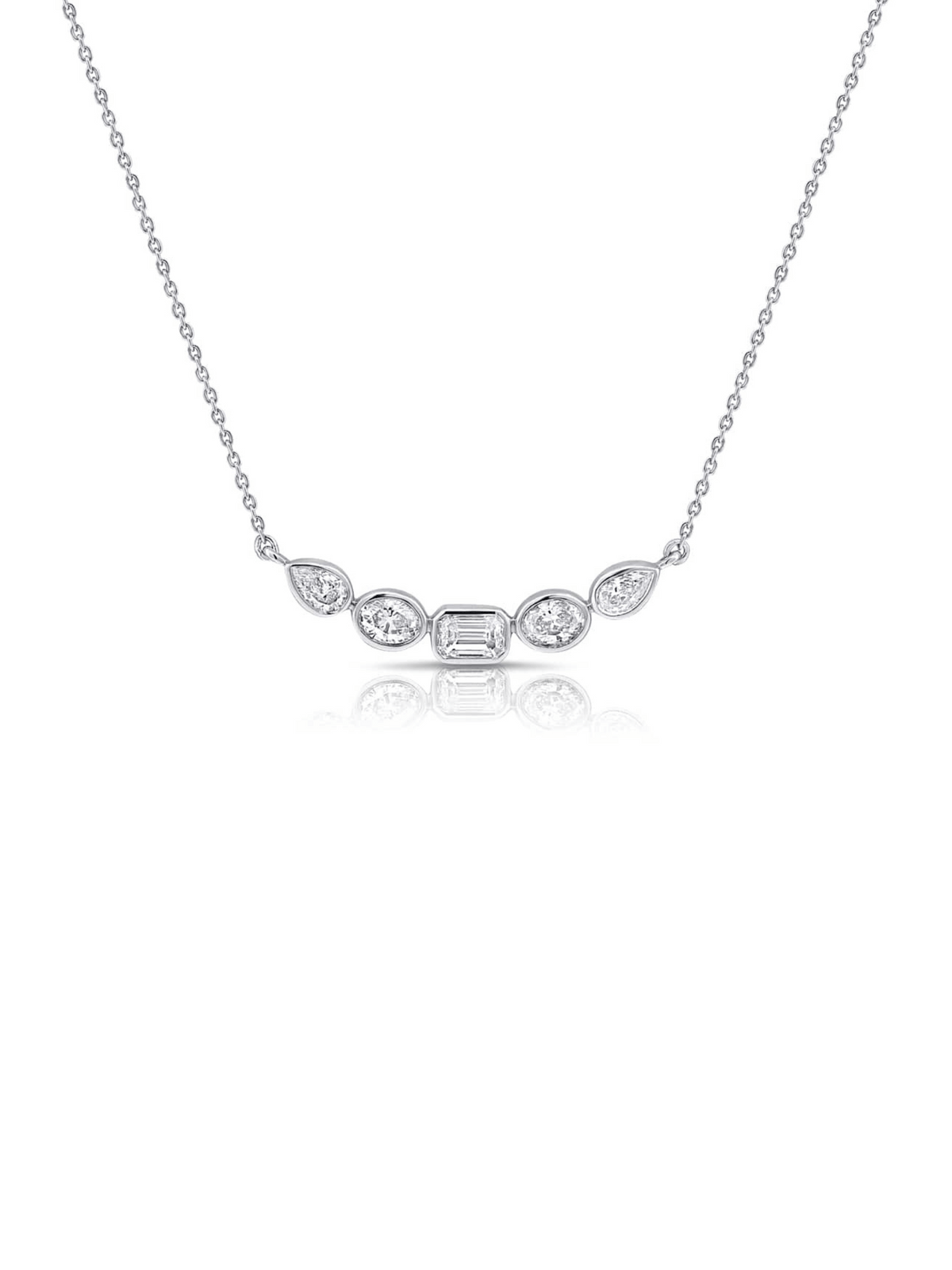 Emily Mixed-Shape Diamond Necklace 14K