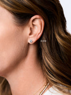 Round Lab Diamond Studs 14K
