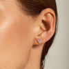Pink Ombre Heart Stud Earrings 14k