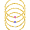 Opalite Heart Stretch Bracelet