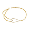Diamond Open Heart Bracelet 14K