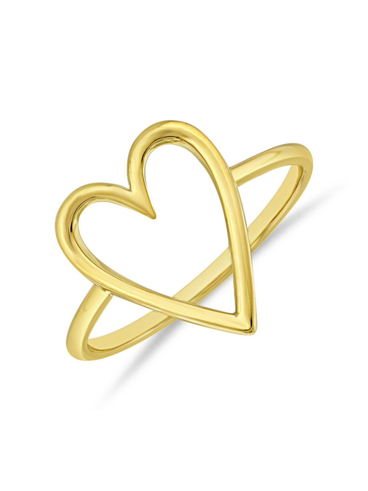 Open Heart Ring 14K