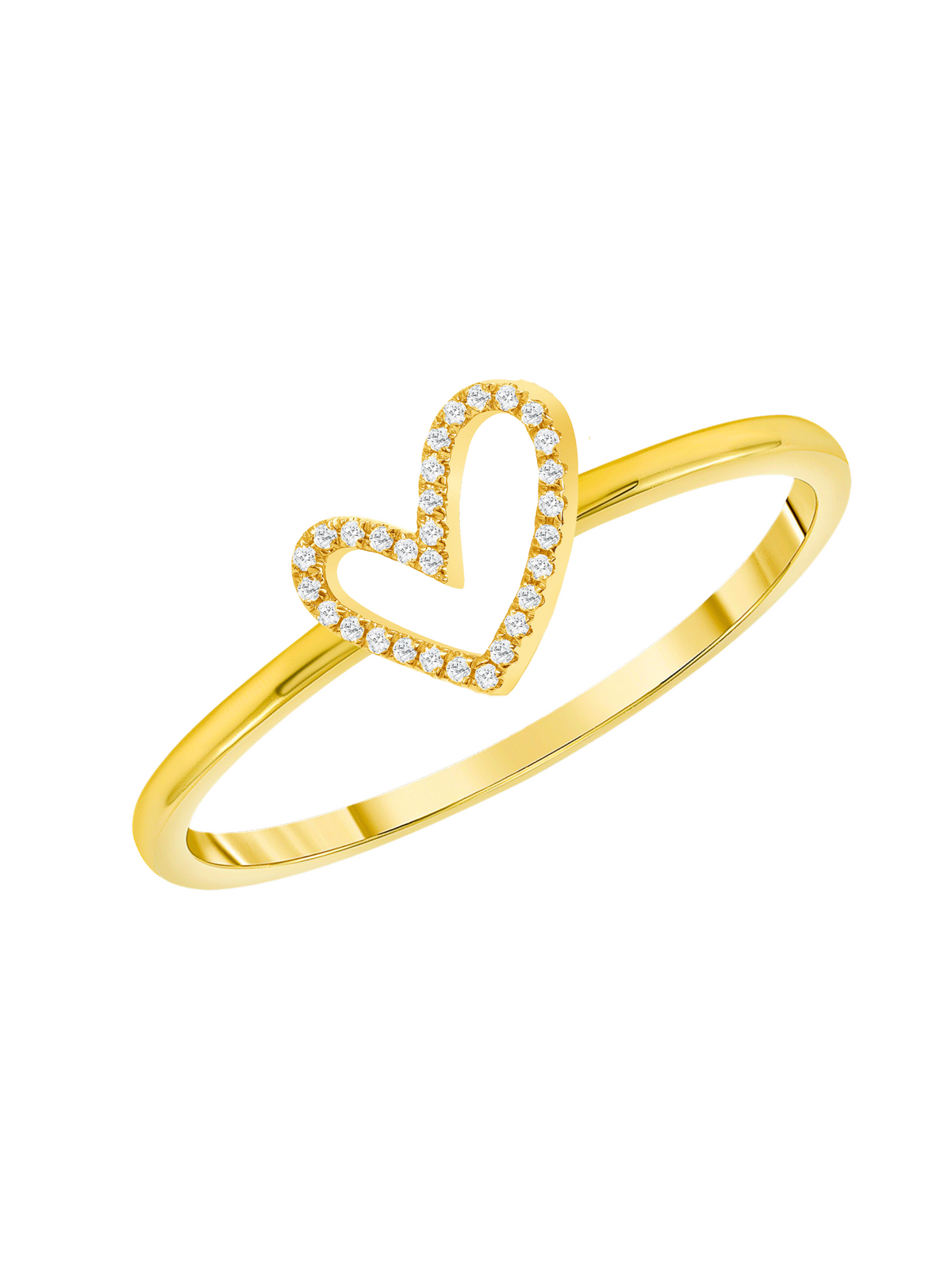 Hailey Heart Diamond Ring 14K
