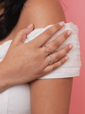 Halo Fluted and Diamond Ring - Halfway 14K