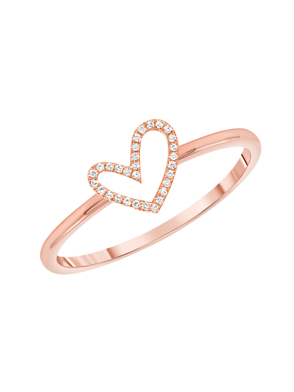 Hailey Heart Diamond Ring 14K