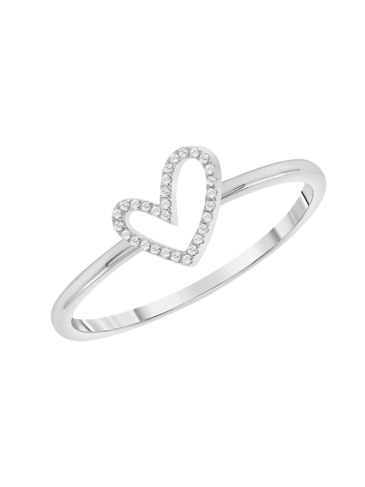 Hailey Heart Diamond Ring 14K
