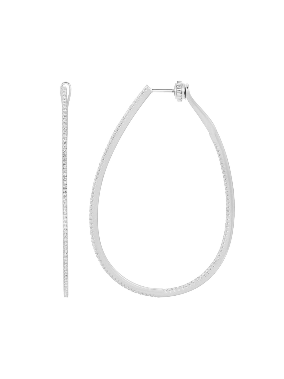 Ivy Inside Out Diamond Hoop Earrings 14K