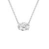 Oval Lab Diamond Pendant Necklace 14K