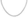 Oval Diamond Tennis Necklace 14K - Halfway