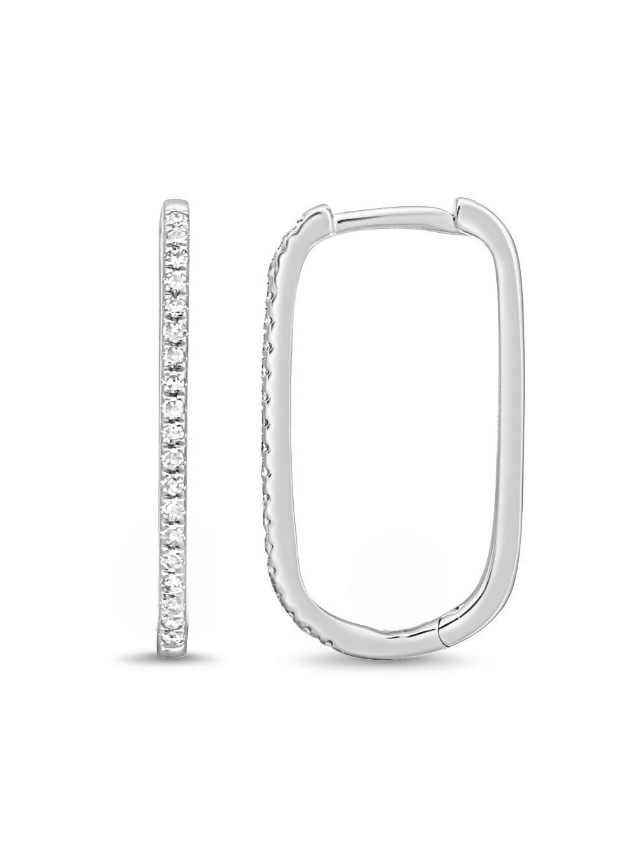Paperclip Diamond Huggie 14K