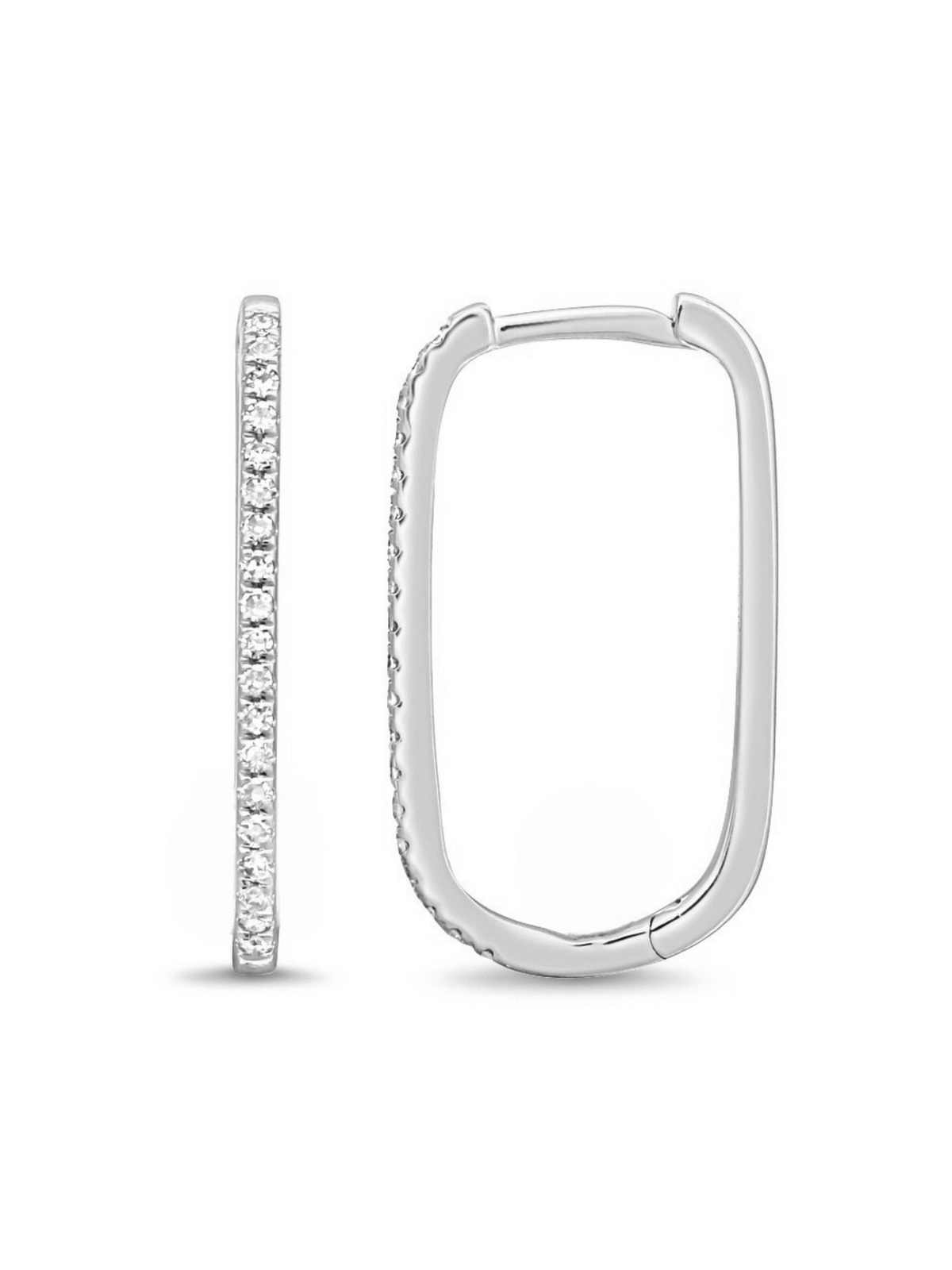 Paperclip Diamond Huggie 14K