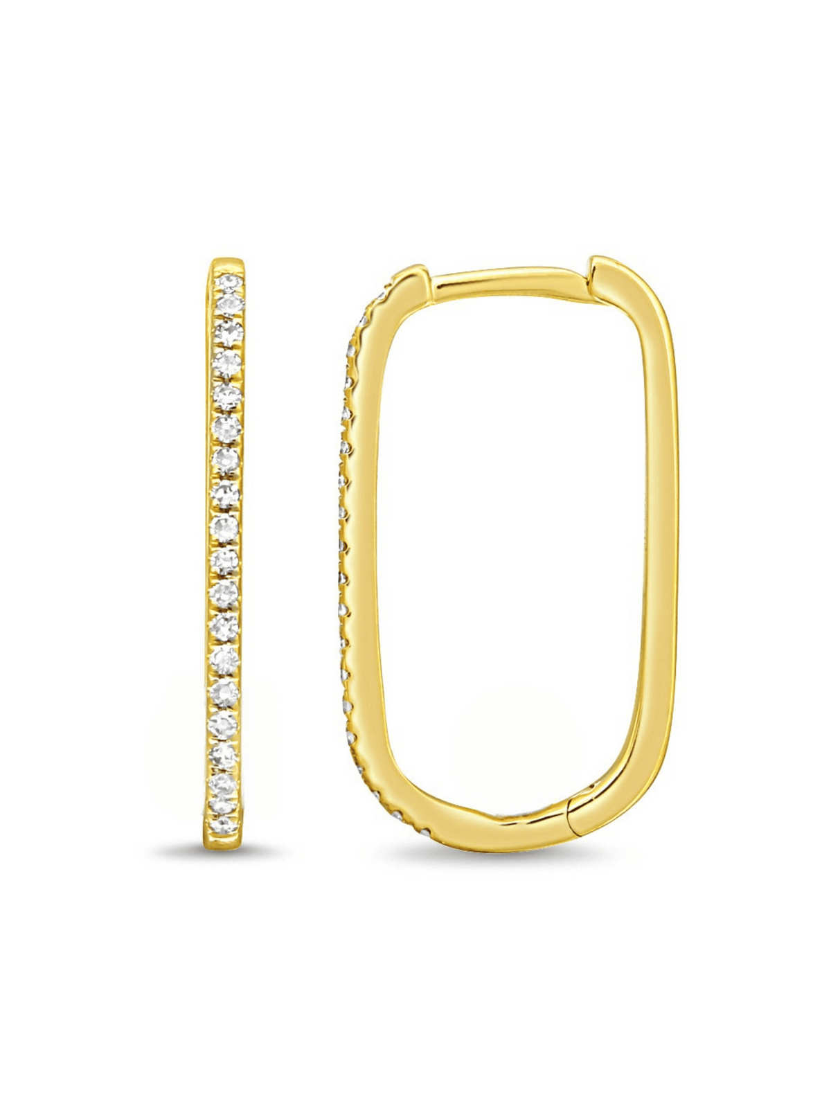 Paperclip Diamond Huggie 14K