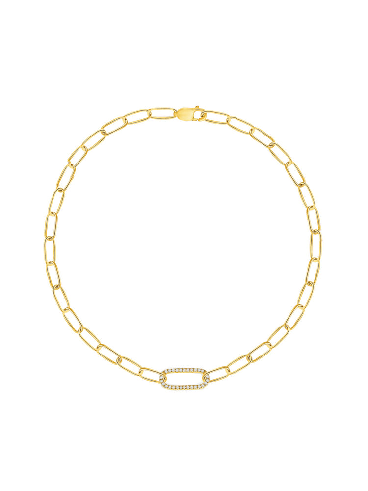 Lisa Single Link Bracelet 14K