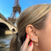 Mini Paris Baguette Stud Earrings 14K