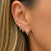 Parker Pink Sapphire & Diamond Huggie Earrings 14K