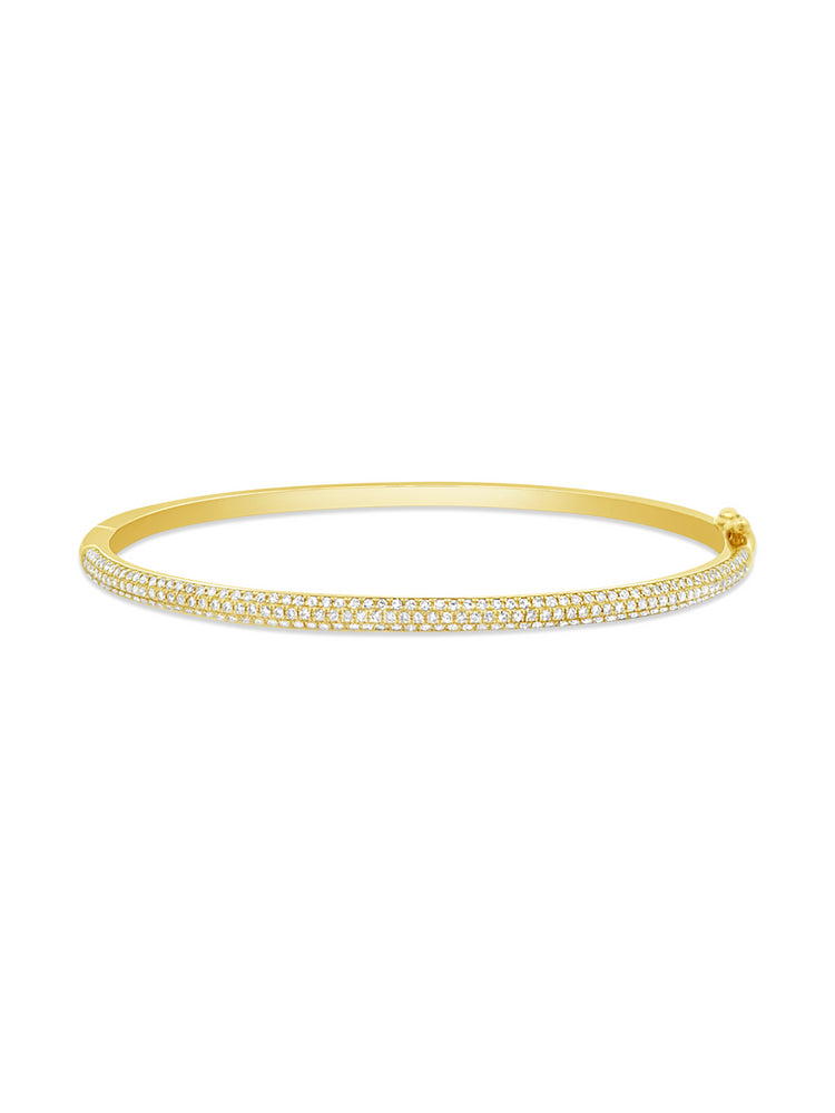 Whisper Pave Diamond Bangle 14K