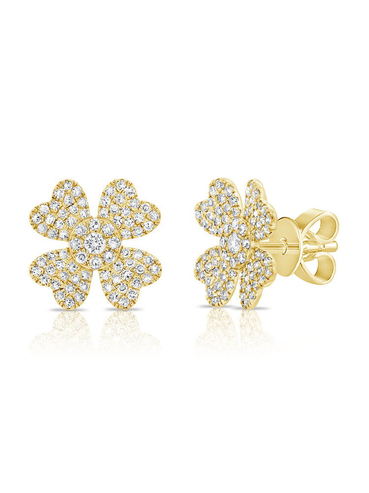 Francis Flower Stud Earrings 14K