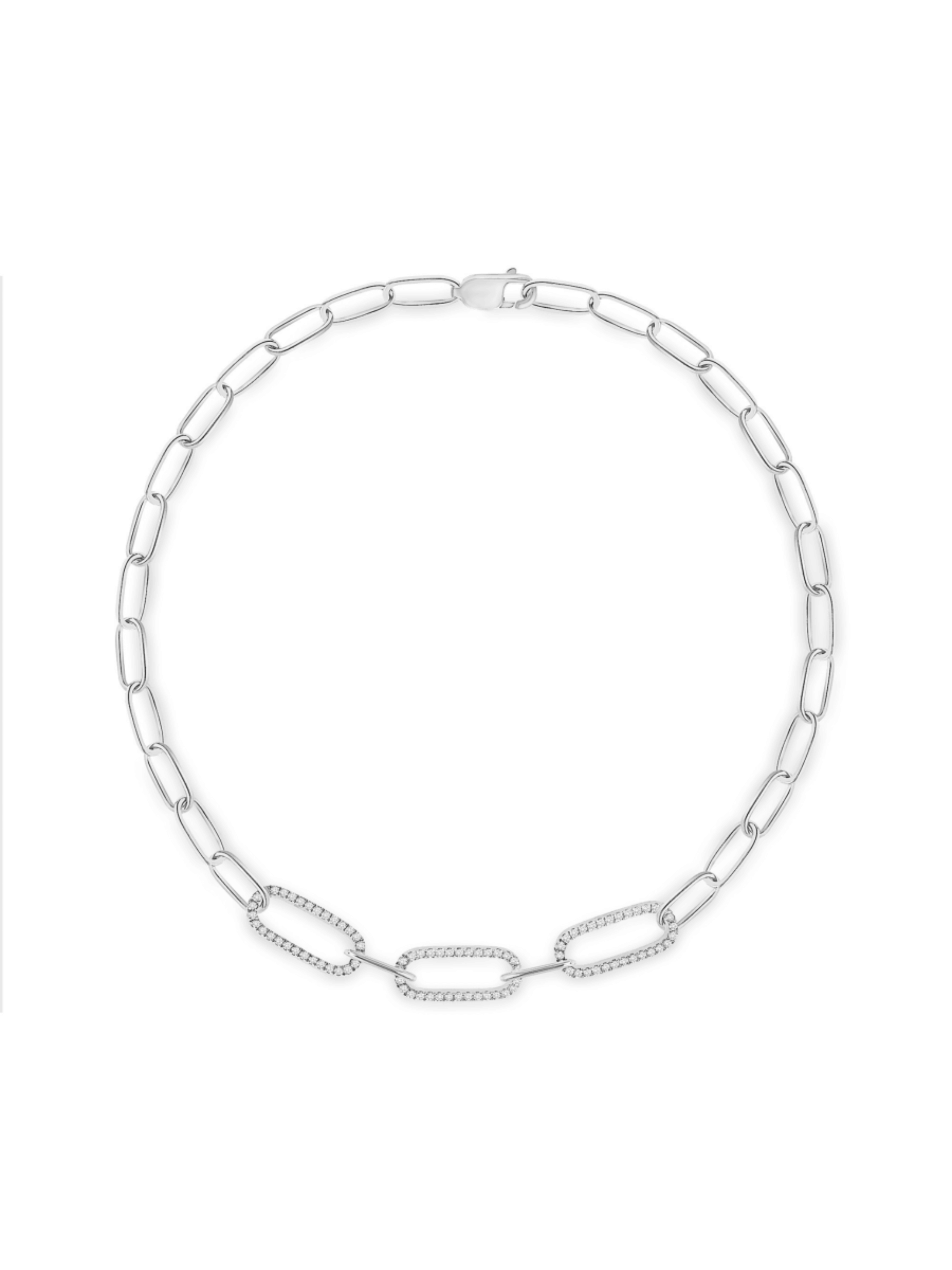 Lisa Diamond Paperclip Bracelet 14K