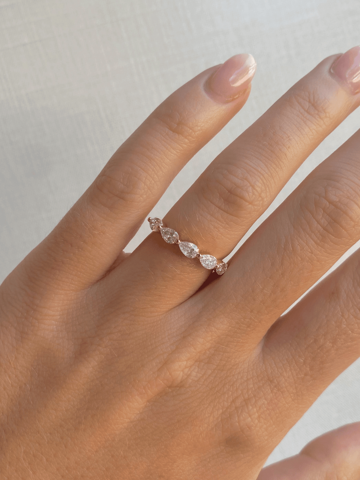 Pear Diamond Half Band (1 ct. tw.) 14K - LeMel