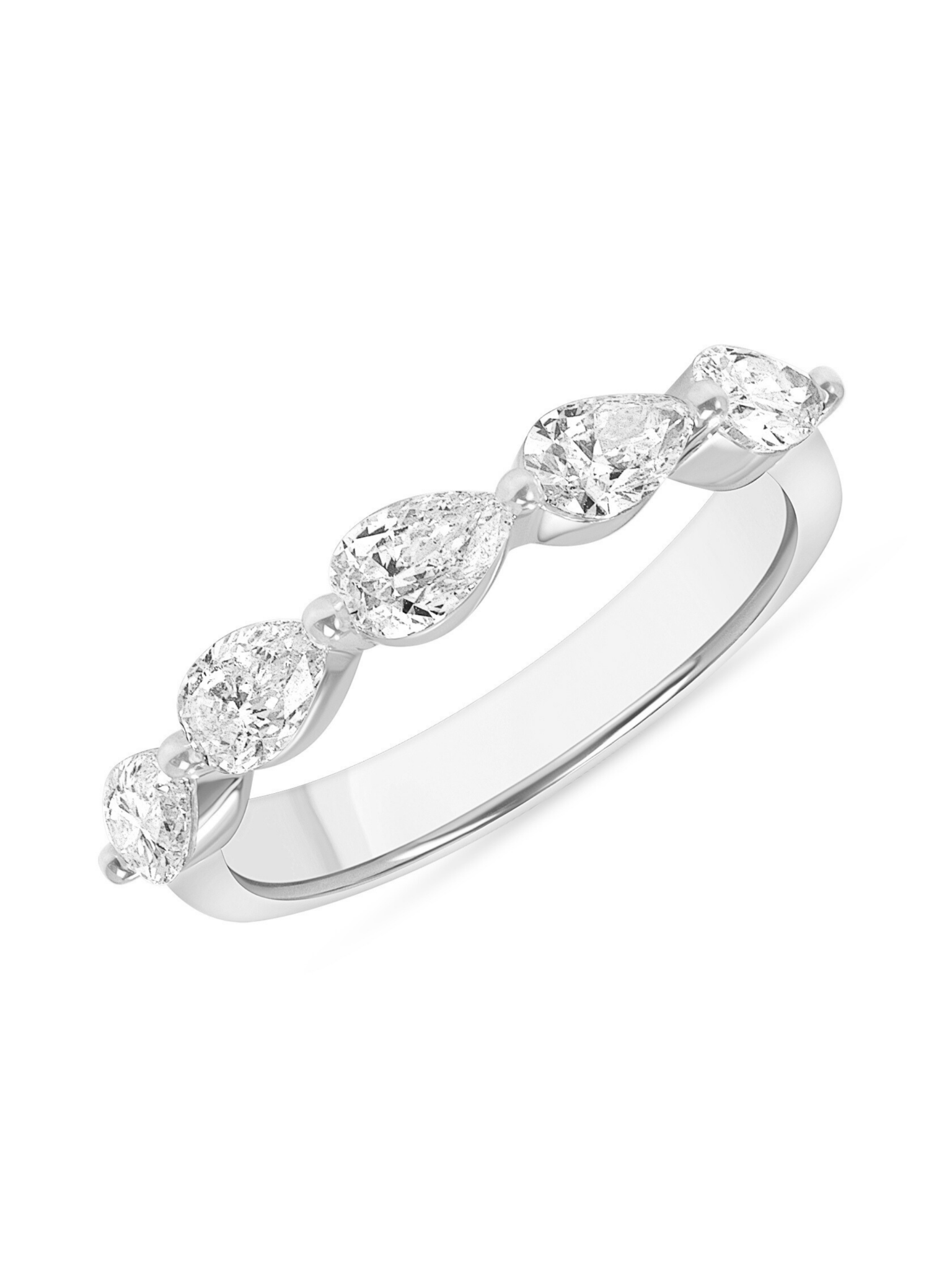 Pear Diamond Half Band (1 ct. tw.) 14K - LeMel