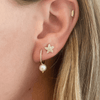 Pearl Drop Huggie Earring 14K - LeMel