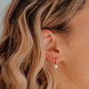 Pearl Drop Huggie Earring 14K - LeMel