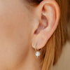 Pearl Drop Huggie Earring 14K - LeMel