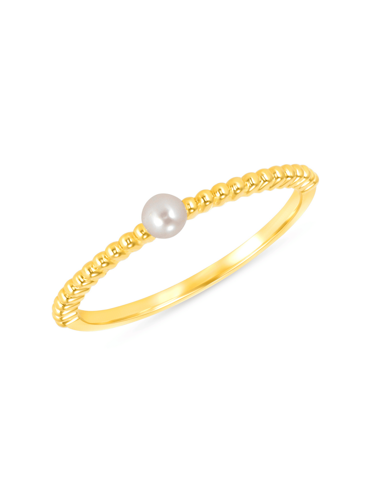 Pearl Beaded Ring 14K