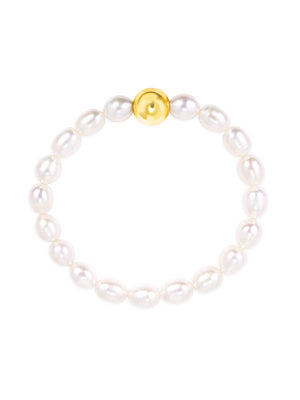 Ella Pearl Stretch Bracelet - Large