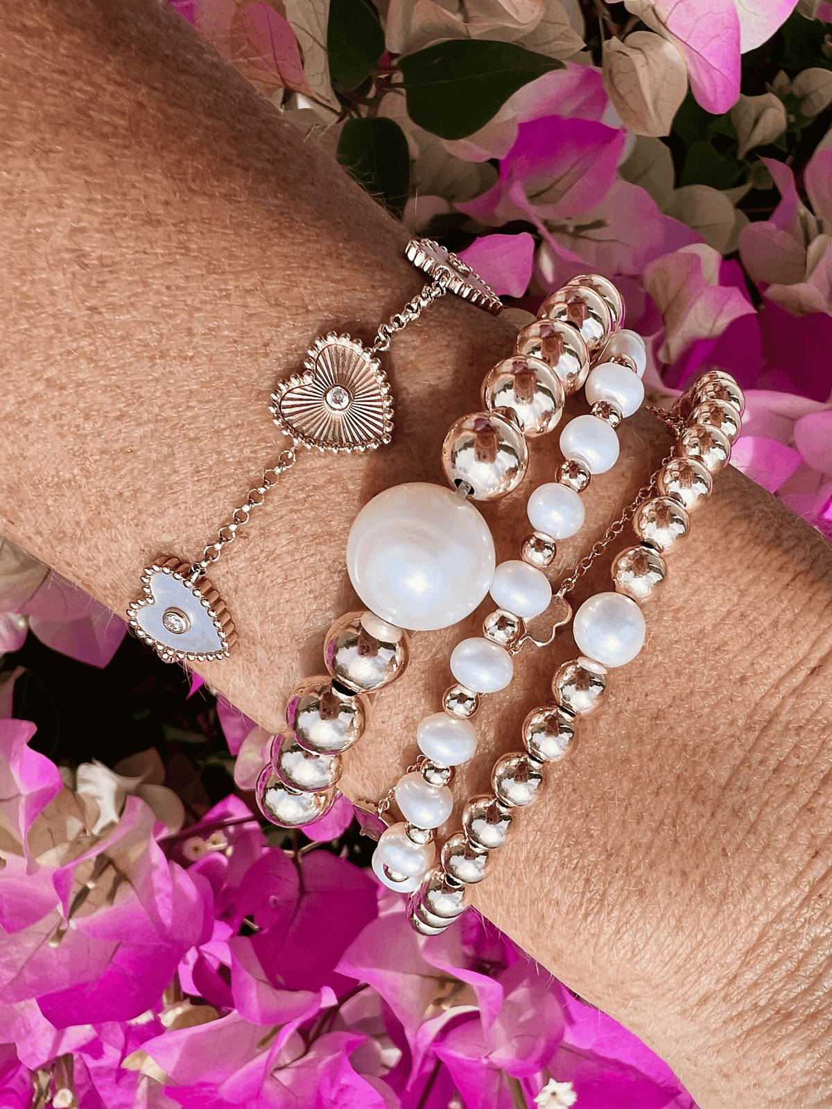 Sydney Pearl Stretch Bracelet - Large