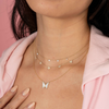 Hallie Diamond Heart Necklace 14K