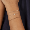 Hailey Heart Mother of Pearl Bracelet 14K