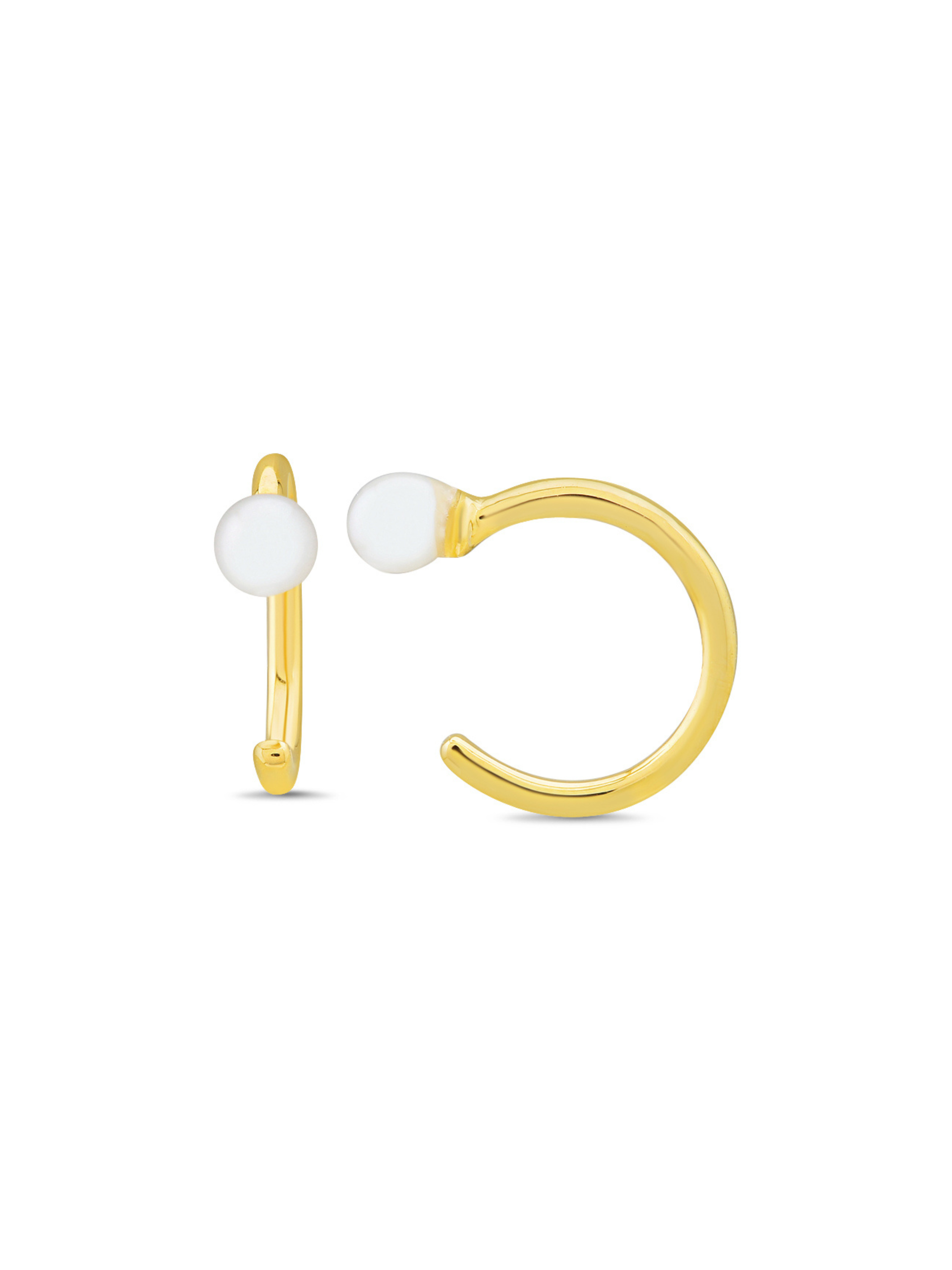 Pearl Hook Huggie 14K