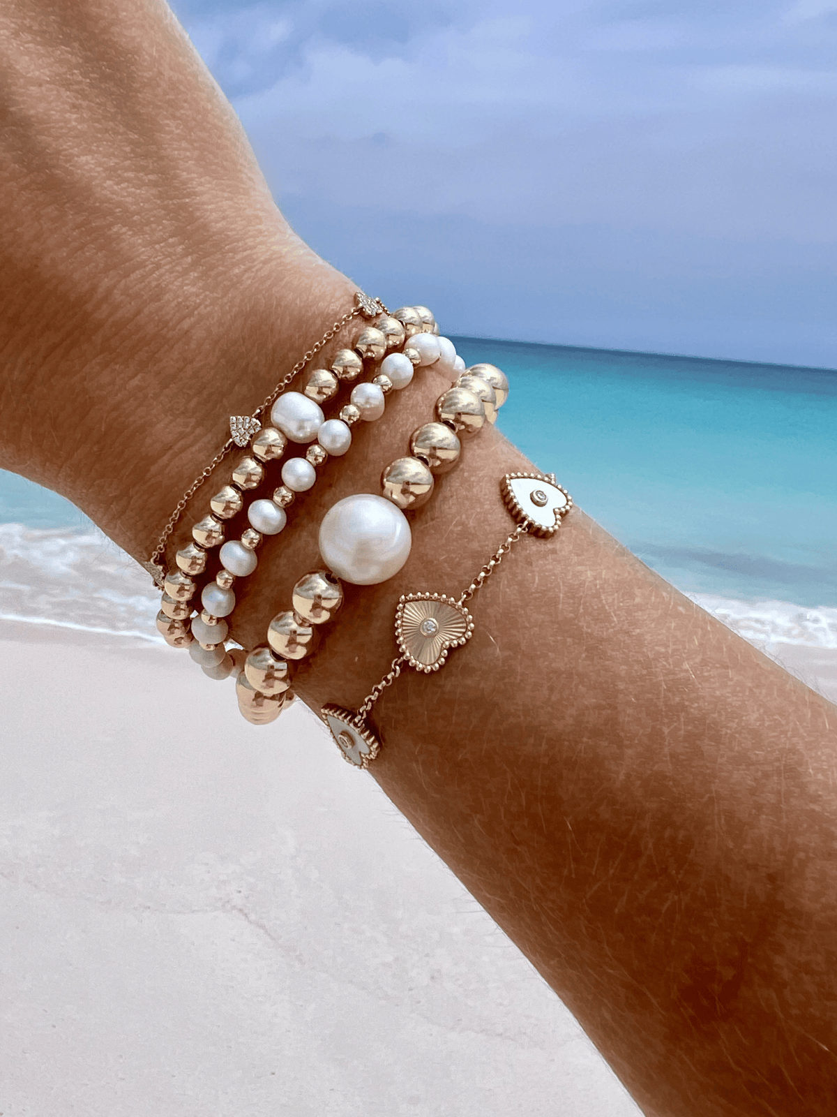 Sydney Pearl Stretch Bracelet - Large