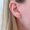 Kid Enamel Pink Star Stud Earring 14K