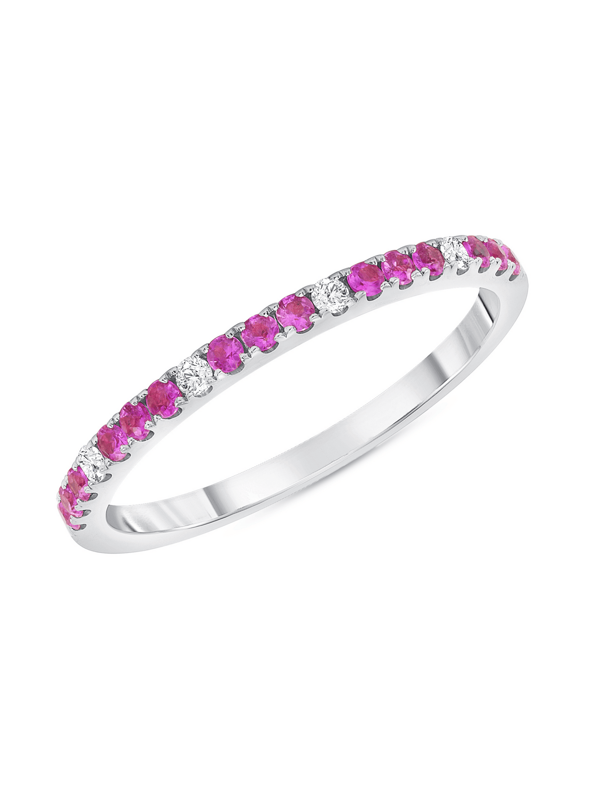 Prism Pink Sapphire Ring 14K