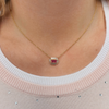 Evelyn Pendant Necklace - Pink Sapphire 14K