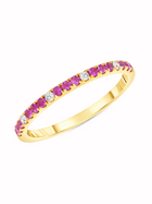 Prism Pink Sapphire Ring 14K
