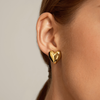 Goldie Puffy Heart Stud Earrings
