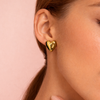 Goldie Puffy Heart Stud Earrings