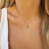 Puffy Initial Charm Necklace 14K