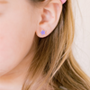 Kid Enamel Purple Star Stud Earring 14K