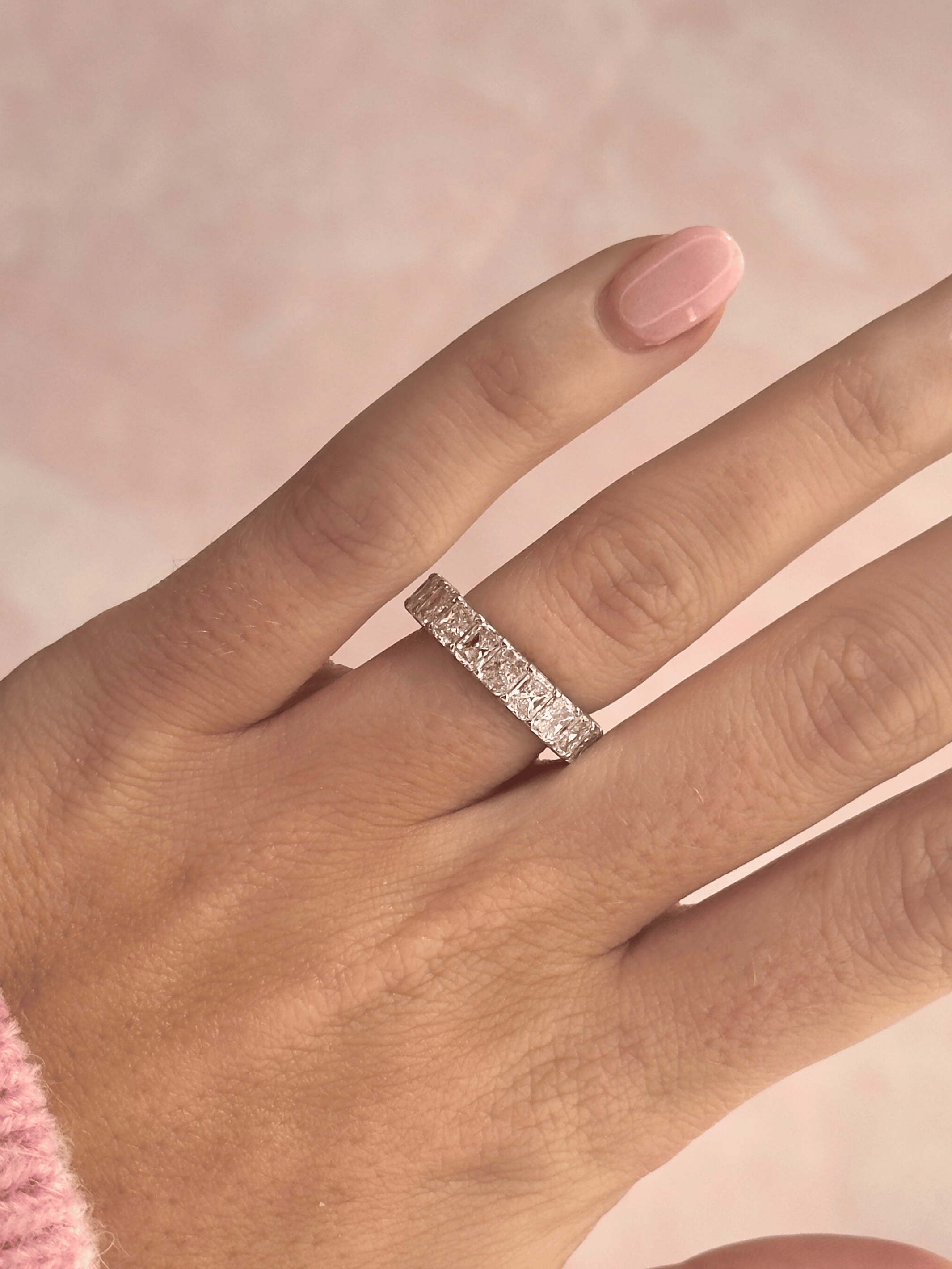 Radiant Diamond Eternity Band 14K LeMel – LeMel