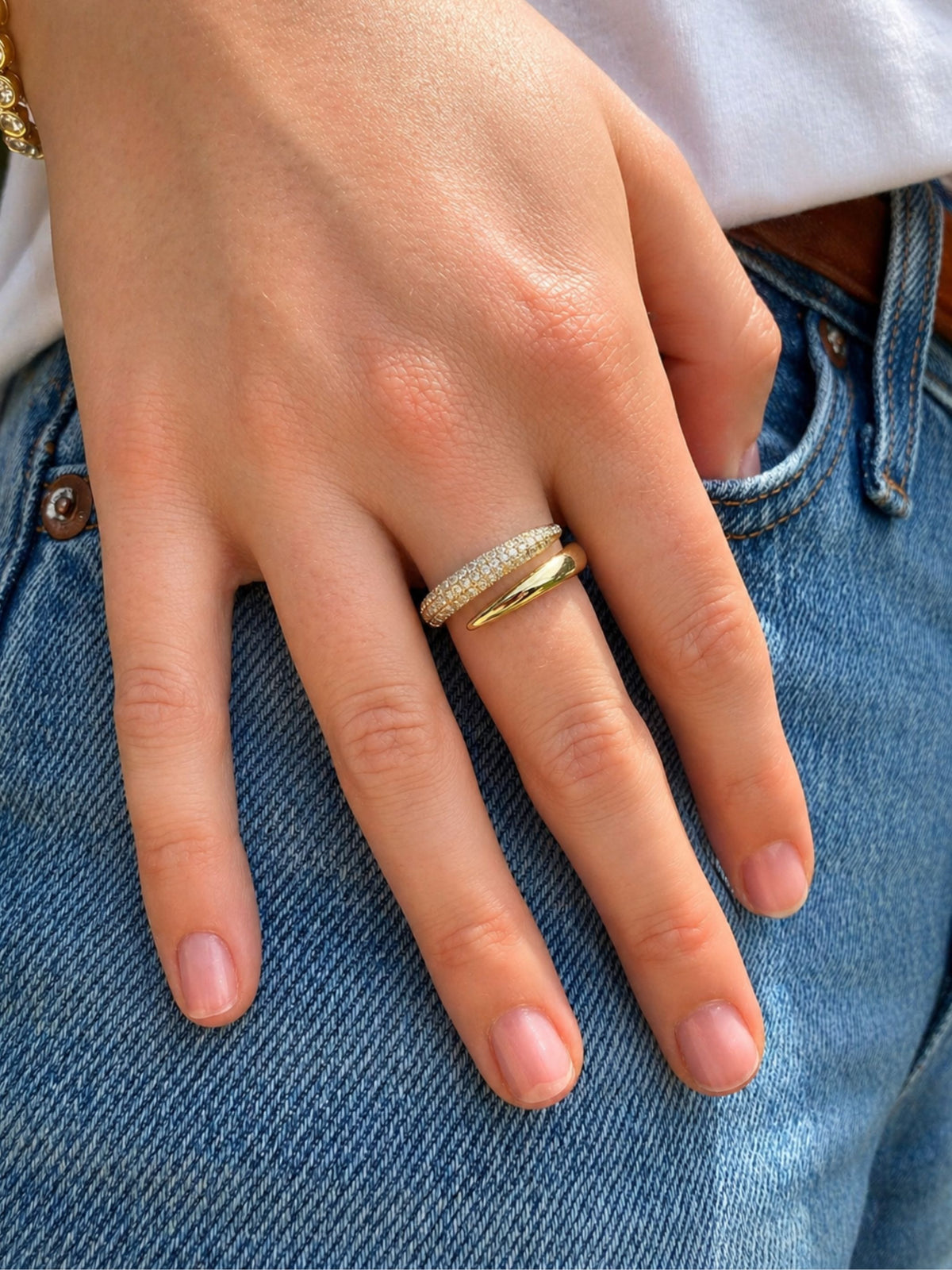 Reese Wrap Diamond Ring 14K