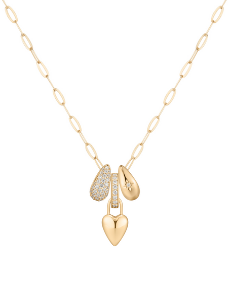 Lucy Heart Charm Necklace | LeMel – LeMel