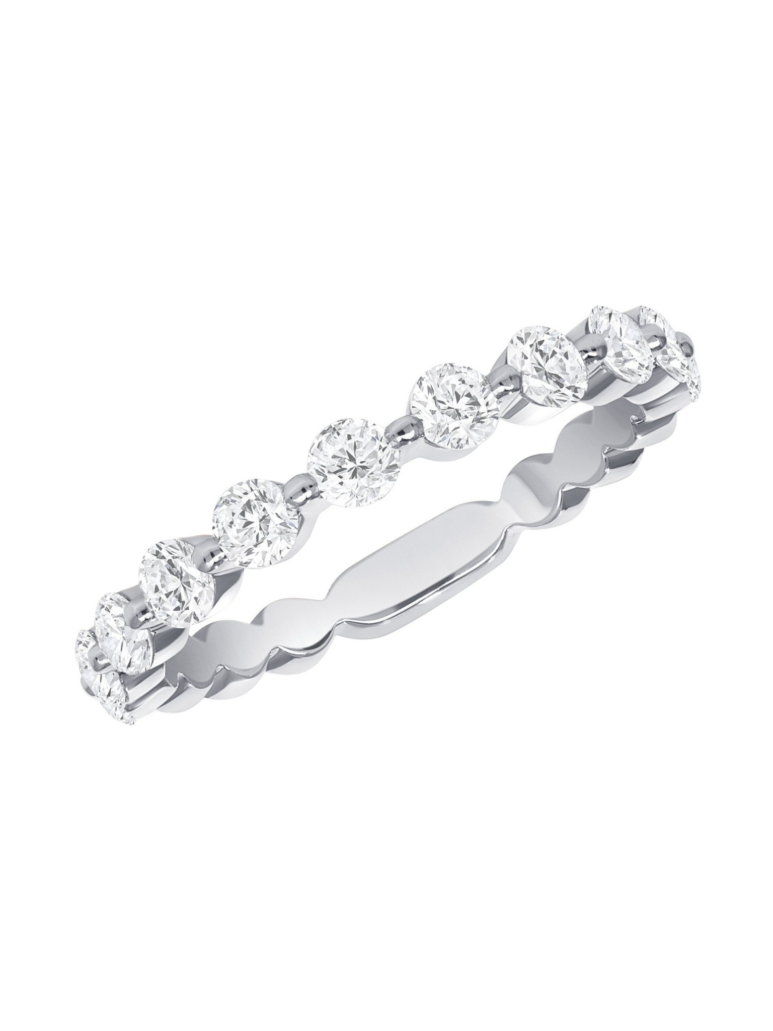 Round Single Prong Band (.80 ct. tw.) 14K - LeMel
